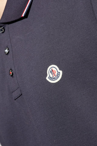 Moncler NAVY BLUE Polo with logo 5