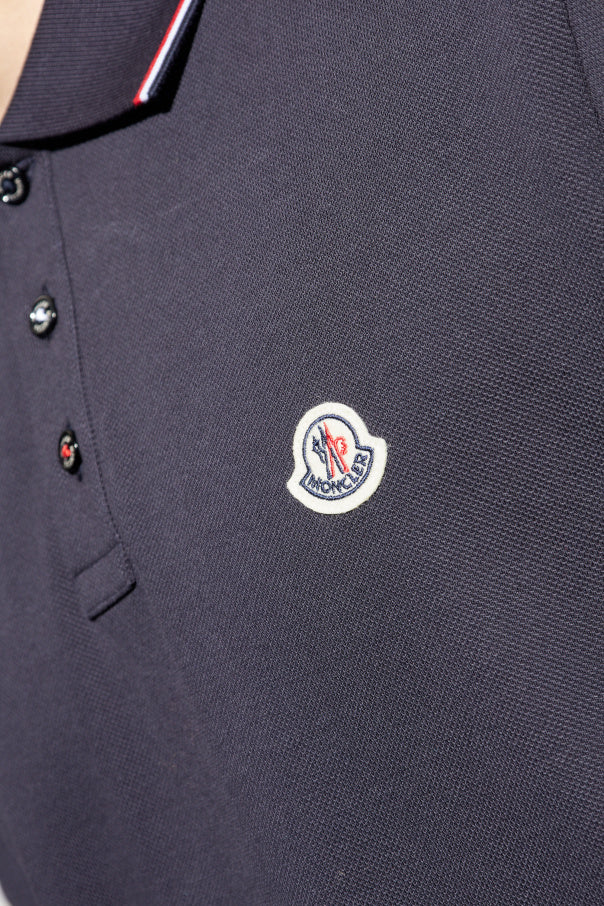 Moncler NAVY BLUE Polo with logo 5