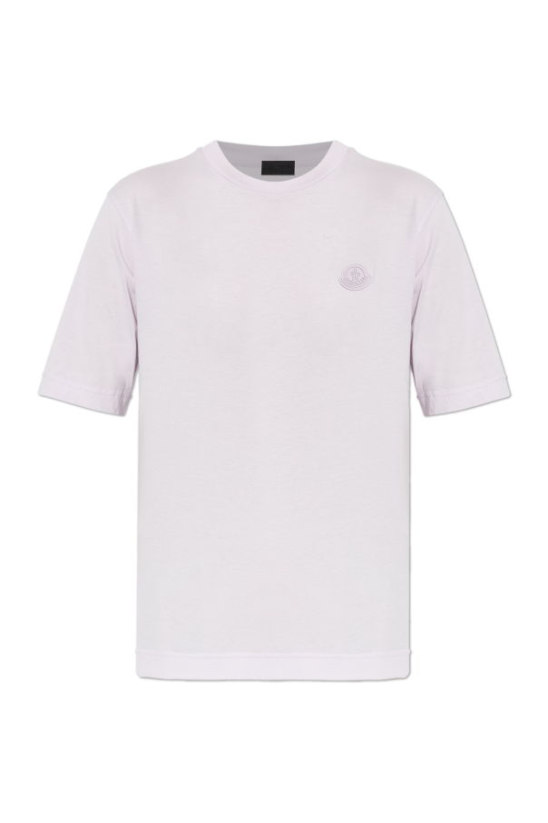 Moncler PURPLE T-shirt with logo 1