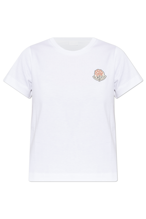 Moncler WHITE T-shirt with logo 1