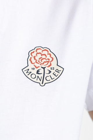 Moncler WHITE T-shirt with logo 5