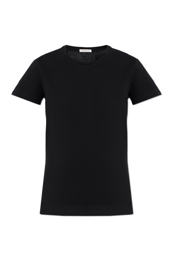 Moncler BLACK T-shirt with logo 1