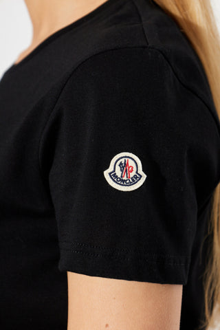 Moncler BLACK T-shirt with logo 5