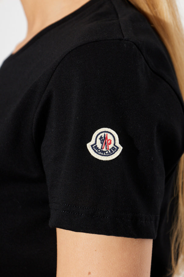 Moncler BLACK T-shirt with logo 5