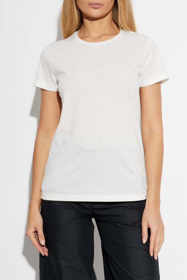 Moncler cream T-shirt with logo 3