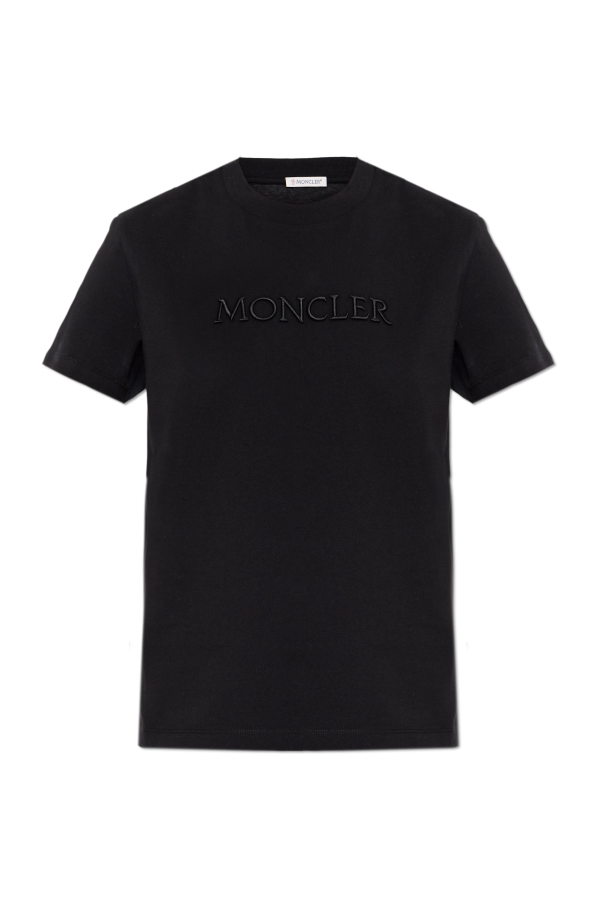 Moncler BLACK T-shirt with logo 1