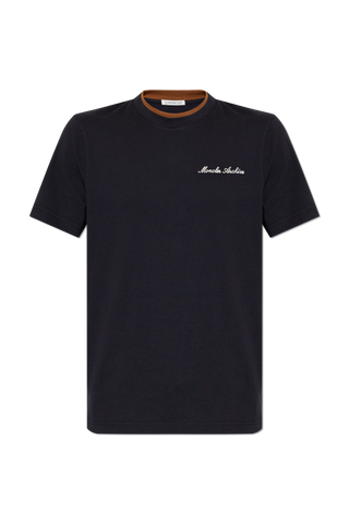 Moncler NAVY BLUE T-shirt with logo 1