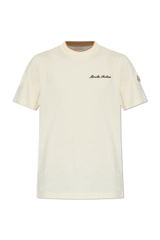 Moncler cream T-shirt with logo 1