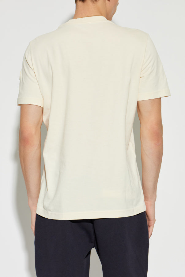 Moncler cream T-shirt with logo 4
