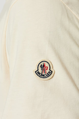 Moncler cream T-shirt with logo 5