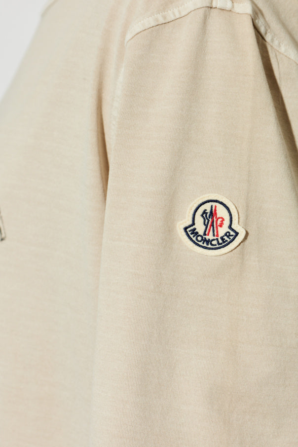 Moncler cream T-shirt with logo 5