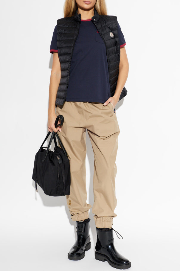 Moncler NAVY BLUE T-shirt with logo 2