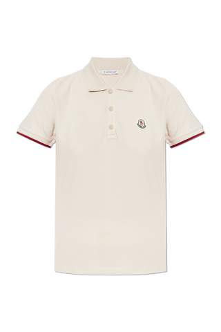 Moncler cream Polo with logo 1
