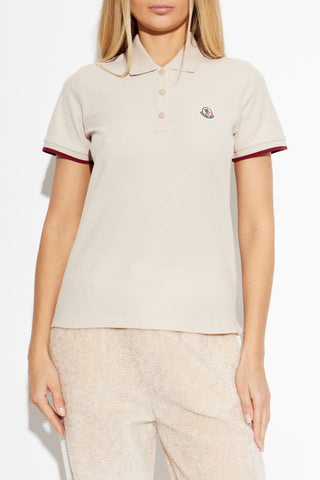 Moncler cream Polo with logo 3