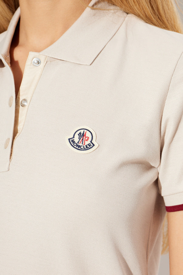 Moncler cream Polo with logo 5