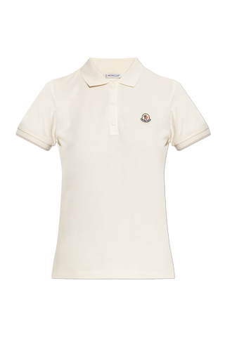 Moncler cream Polo with logo 1