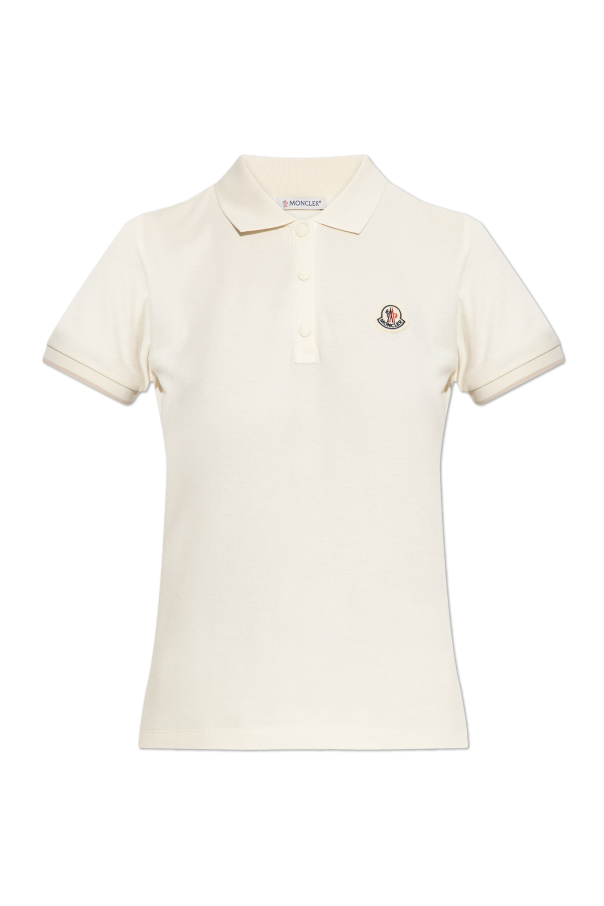 Moncler cream Polo with logo 1