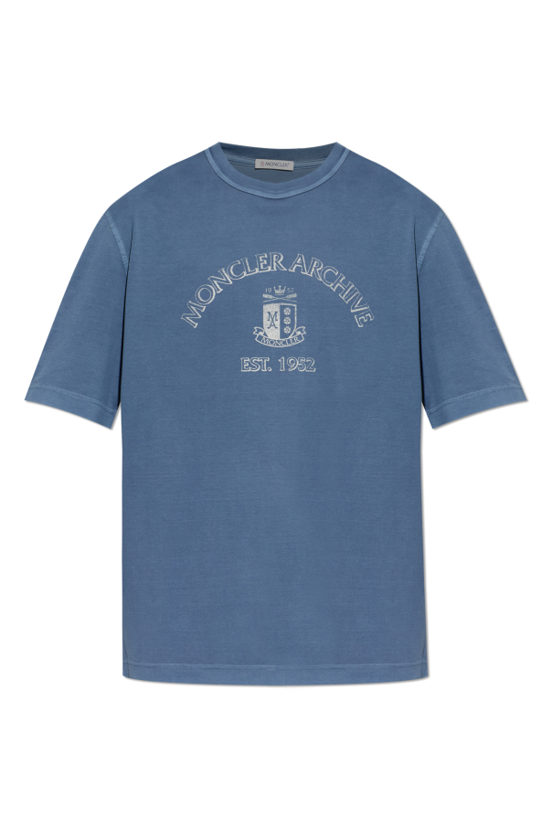 Moncler BLUE T-shirt with logo 1
