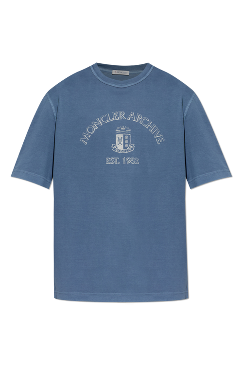 Moncler BLUE T-shirt with logo 1