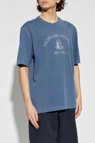 Moncler BLUE T-shirt with logo 3
