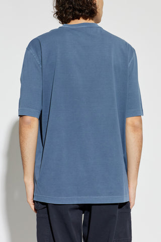 Moncler BLUE T-shirt with logo 4