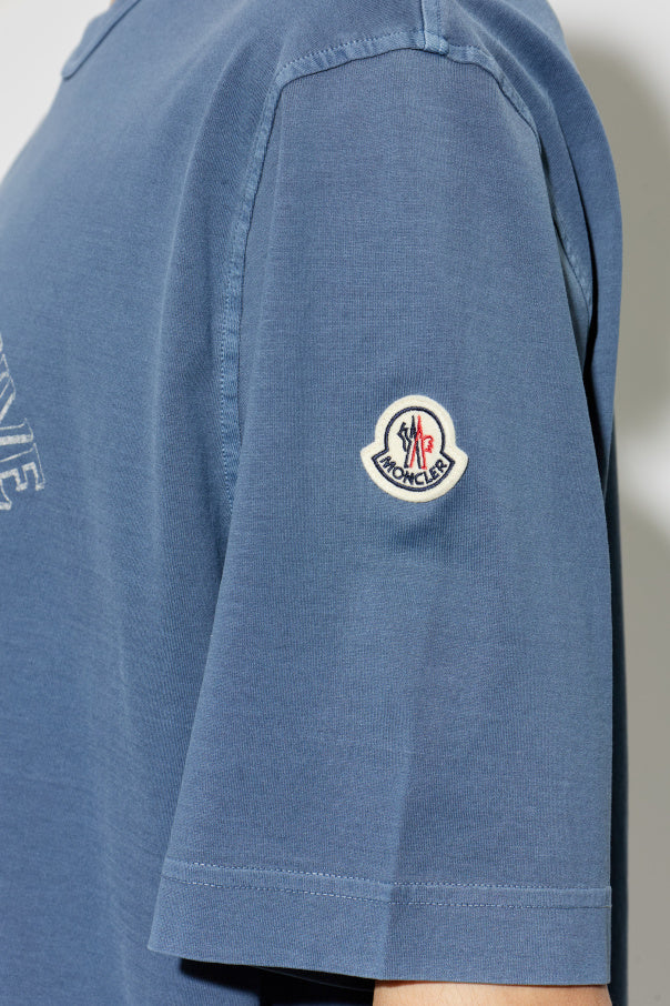 Moncler BLUE T-shirt with logo 5