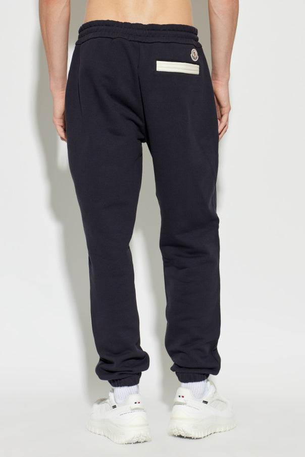 Moncler NAVY BLUE Sweatpants with logo 4