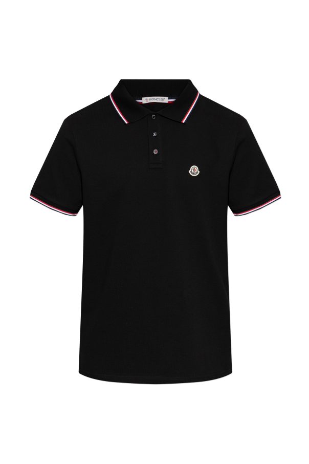 Moncler BLACK Polo with logo 1