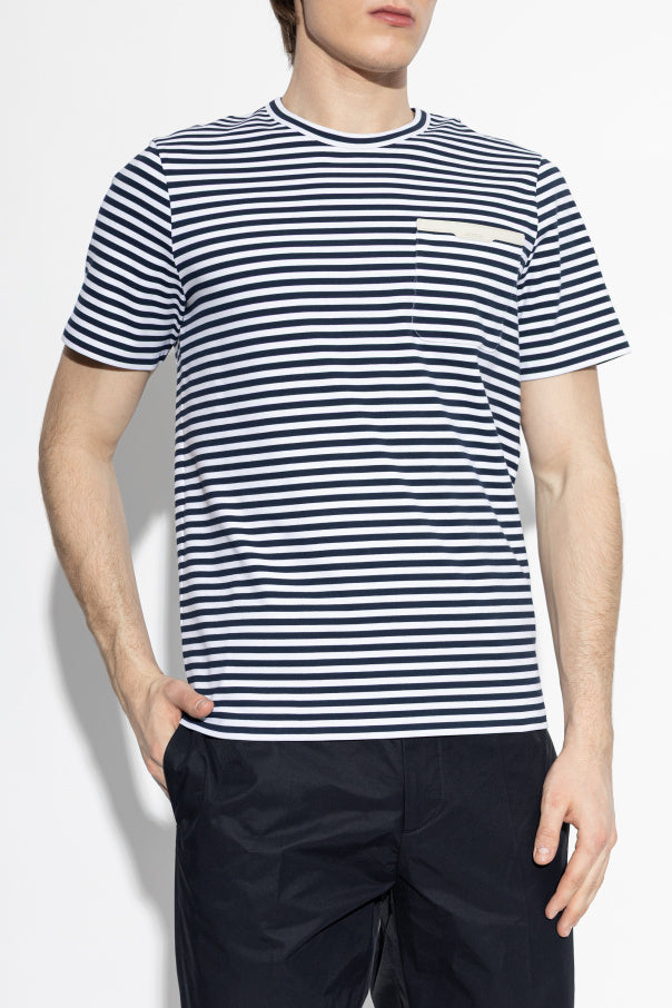 Moncler NAVY BLUE T-shirt with pocket 3