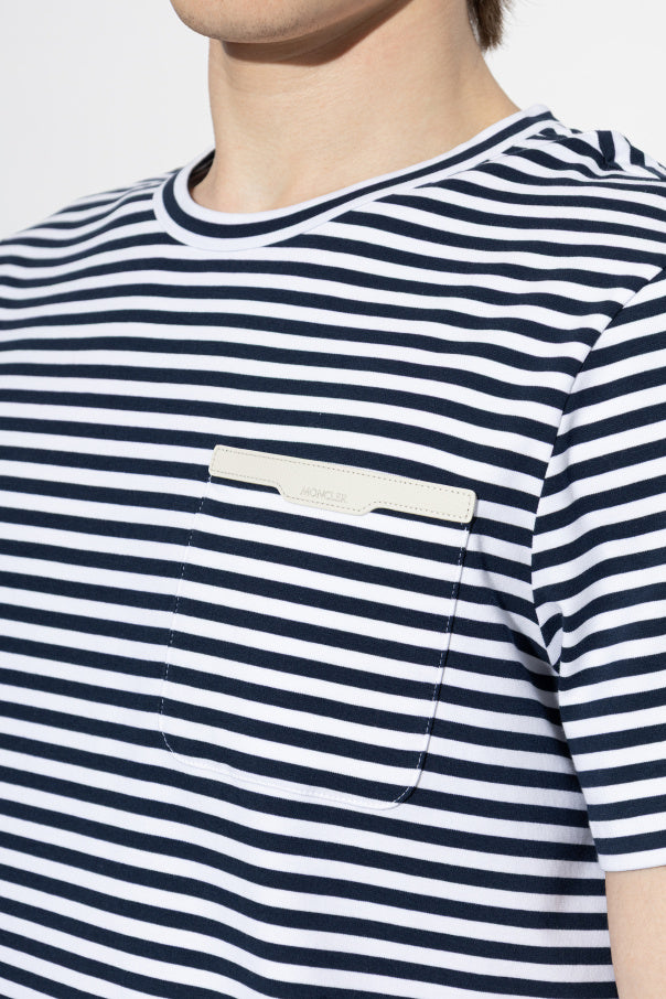 Moncler NAVY BLUE T-shirt with pocket 5