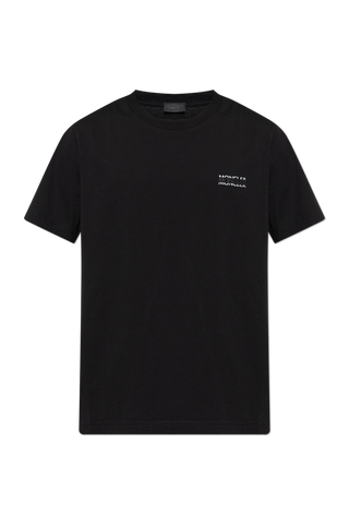 Moncler BLACK T-shirt with printed logo 1