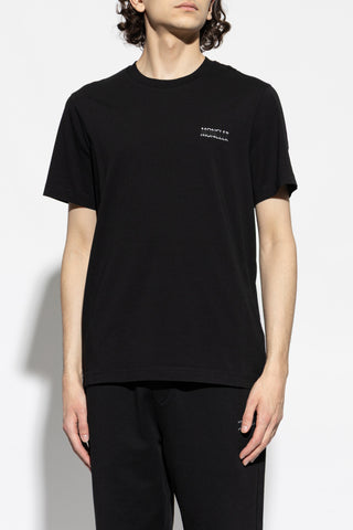Moncler BLACK T-shirt with printed logo 3