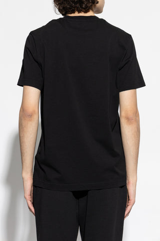 Moncler BLACK T-shirt with printed logo 4