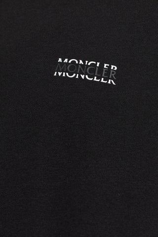 Moncler BLACK T-shirt with printed logo 5