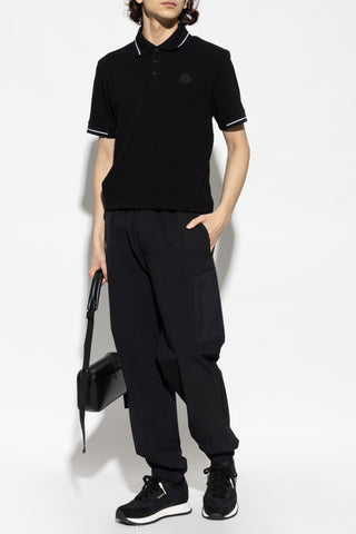 Moncler BLACK Polo with logo patch 2