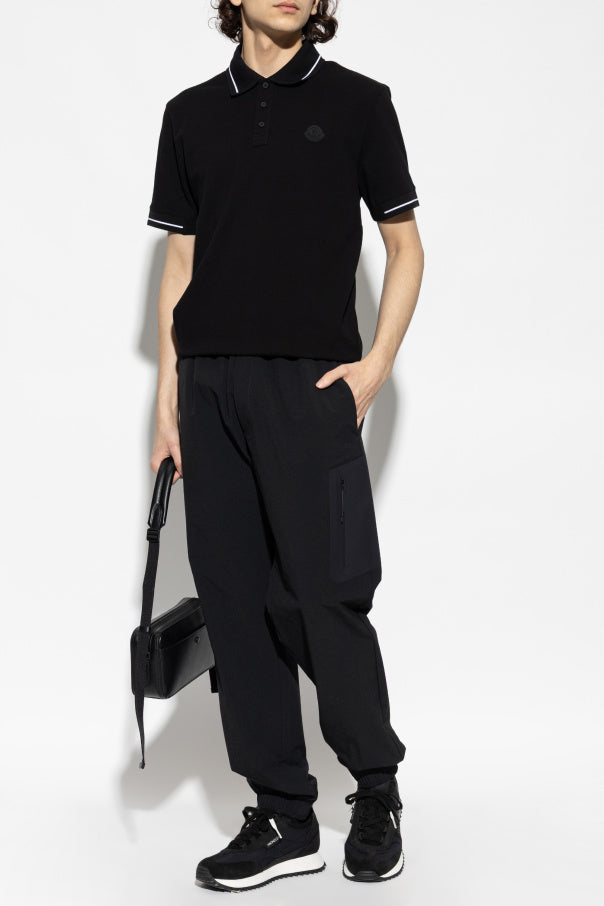 Moncler BLACK Polo with logo patch 2