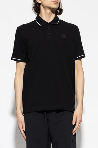 Moncler BLACK Polo with logo patch 3