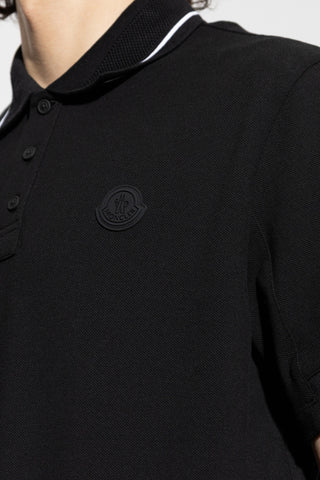 Moncler BLACK Polo with logo patch 5
