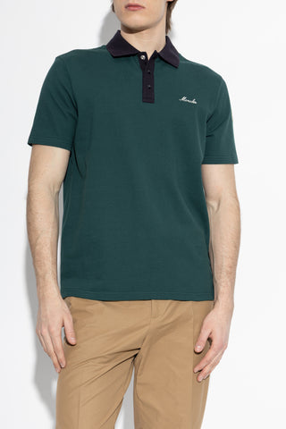 Moncler GREEN Polo with embroidered logo 3