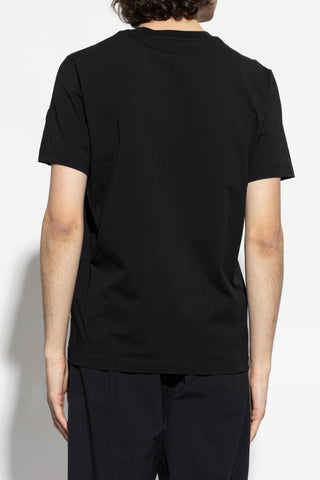 Moncler BLACK T-shirt with printed logo 4
