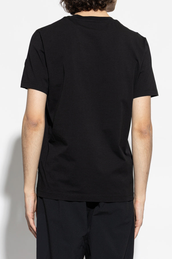 Moncler BLACK T-shirt with printed logo 4