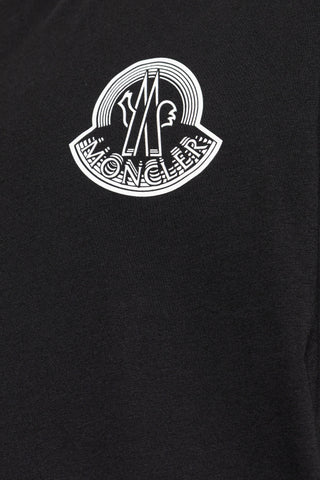 Moncler BLACK T-shirt with printed logo 5