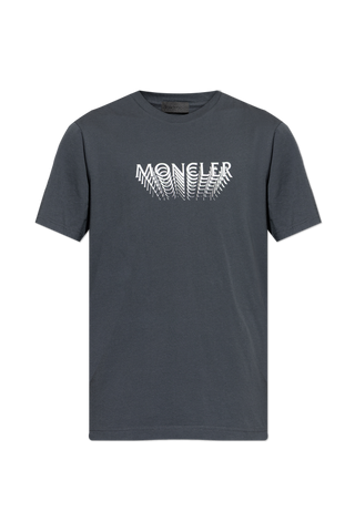 Moncler GREY T-shirt with printed logo 1
