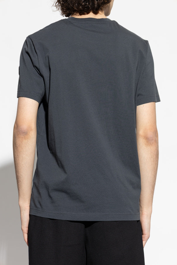 Moncler GREY T-shirt with printed logo 4