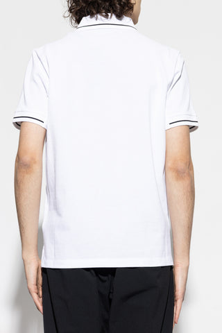 Moncler WHITE Polo with logo patch 4