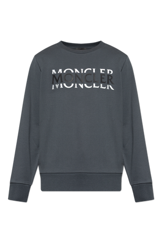 Moncler GREY Sweatshirt with printed logo 1