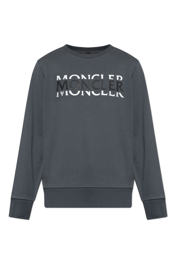 Moncler GREY Sweatshirt with printed logo 1