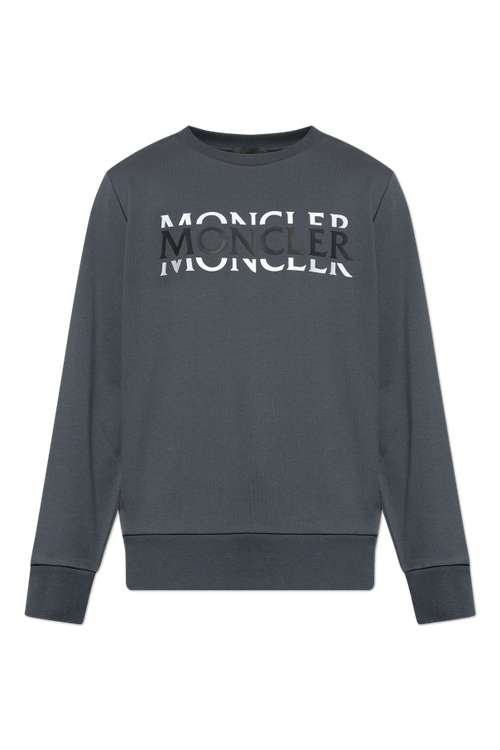 Moncler GREY Sweatshirt with printed logo 1