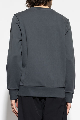 Moncler GREY Sweatshirt with printed logo 4