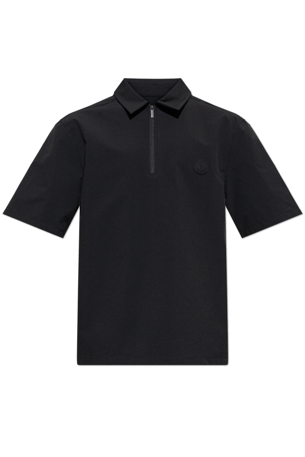 Moncler BLACK Polo with logo patch 1